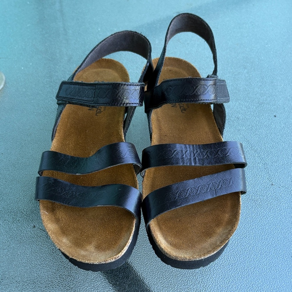 Naot classic embossed leather sandals